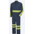 Red Kap Enhanced Visibility Twill Action Back Coveralls (Navy Blue/Yellow/Green)